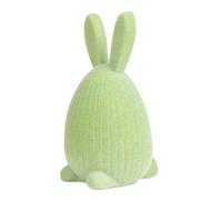 Bunny Statue - Easter Spring Flocked Figurine for Table Display | Collectible Home Decor with Soft Velvet Finish, Adorable Rabbit Sculpture, Holiday Party Decoration for Shelf Mantel Bedroom Office