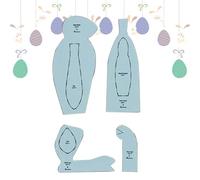 Bunny Stencil Set - Hare Assortment Templates, Set of 4 Acrylic Easter Rabbit Stencils for Home Decor, Handmade Crafts, Card Making, Scrapbooking, and Creative Projects