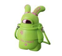 Bunny Straw Cup,Space Theme Thermal Cup For Cold Drinks | Space Theme 316 Stainless Steel Cold Drinks High Capacity For Children, Trinkflasche In Hasenform, Edelstahl-Wasserflas