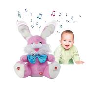 Bunny Stuffed Animal, Children Songs & Lullabies Peek-A Boo Toy Repeats What You Say, Talking Toys Singing with Floppy Ears for 0-6 6-12 Months 1-3 4+