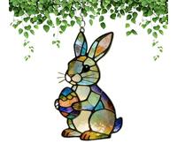 Bunny Suncatcher | Acrylic Rabbit Decoration,Sun Catcher with Egg Design,for Women, Men, Mom, Easter, Door, Homse, Gardenss