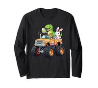 Bunny T-Rex Dinosaur Truck Día de Pascua Conejo Celebración Manga Larga