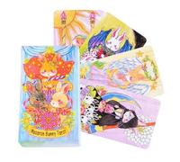 Bunny Tarot Cards - Colorful Prediction Card, 4.02x2.36x0.98 Inches Spiritual Guidance with 78 Pieces, Thick Paper Fortune Telling Kit, Oracle Card, Tarot Deck for Family Friends and Meditation