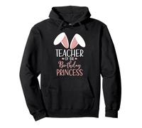 Bunny Teacher of The Birthday Princess Matching Family Sudadera con Capucha