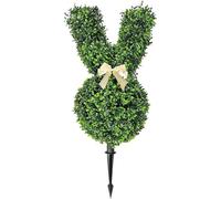 Bunny Topiary Green Artificial Bunny Shaped Topiary Tree Pot Easter Bunny Plant Easter Boxwood Topiaries Plant for Easter Porch Decor Outdoor/Indoor Servilletas Niño 15 (Verde, Talla Única)