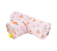 Bunny Tunnel, Foldable Small Pet Play Tube, Interactive Hideouts For Rabbits, Hamsters, Chinchillas, Ferrets, Hedgehogs, and Guinea Pigs, 18.11x6.3 Inches
