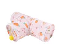 Bunny Tunnel, Small Pet Exercise Tubes, 21.65x6.3 Inches Foldable Interactive Toy with Play Ball, Fun, Rabbit Play Tube for Rabbits, Hamsters, Hedgehogs, Hiding and Resting