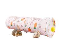 Bunny Tunnel, Small Pet Exercise Tubes, Foldable Interactive Toy with Play Ball, Hiding and Resting Space for Rabbits, Ferrets, Hamsters, Chinchillas, Hedgehogs, 18.11x6.3 Inches