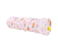 Bunny Tunnels, Pets Playing Interactive Tubes, 21.65x6.3 Inches, Foldable Cartoons, Soft Crinkle Activity Toy for Dwarf Rabbits, Hamsters, and Kittens, Multicolor