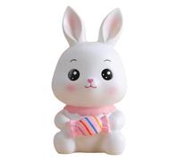 Bunny Vault - Hare Figurine for Saving | Resistant with Removable Bottom Plug & Hand-Painted Facial Expressions for Juveniles and Preschoolers