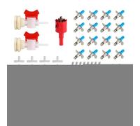 Bunny Watering System - 16-Piece Pet Nipple Drinkers with Hose, Leakproof Water Supply Kit for Rabbits, Ferrets, Guinea Pigs, Chickens, and Small Animals; 32.8ft Hose for Cage, Coop, or Barn Setup