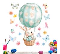Bunny Window Stickers - 25cm Easter Decals, Cartoon Self-Adhesive Vinyl | Static Holiday Decor for Stores Restaurant Home Office Door Festival Party Spring Seasonal Celebration Fun