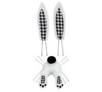 Bunny Wreath Attachment - 2 Pcs Easter Bunny Ears And Butt Set For DIY Wreaths, Plush Poseable Easter Decor With Wire Inserts, Spring Holiday Door Decoration For Home & Party | Wreath Not Included