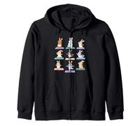 Bunny Yoga Funny Rabbits In Yoga Poses - Camiseta Deportiva Sudadera con Capucha