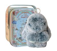 Bunnylulu Keychain - Bunny Lulu Keychain - Cute Bunny Keychain With Exquisite Box, Bunny Keychain Plush,Bunny Keychain Cute Soft Artificial fur Keychain Car Handbag Keyring (Dark Green)