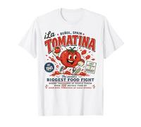 Bunol España Tomate Food Fight EST. 1945 Vintage Mascota Logo Camiseta