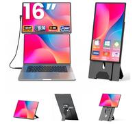 Bunosdias Kwumsy Monitor Portátil-Extensor Pantalla Portátil 16 Pulgadas, Admite Pantallas giratorias y Desmontables, para Todos Los Portátiles (VESA Montable)
