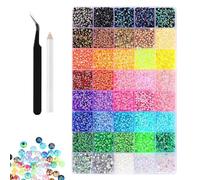 Bunte Jelly Strasssteine - 340g Glitzer Verzierungen | Schmuck & Bastelset | DIY Steine Für Nageldesign Gesicht Make-up Kleidung Schuhe, Applikation Set, Bastelbedarf Kunst, PVC, 25x16cm