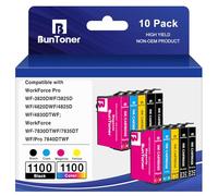 BunToner Cartuchos de Impresora compatibles con Epson 405 XL para impresoras Workforce Pro WF-4820 WF-3820 WF-4830 WF-3825 WF-4825 WF-7840 WF-7830 Impresora (10-Pack)