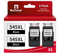 BunToner PG 545 XL - Cartuchos de Tinta compatibles con Canon 545 PG-545 para MX495 Cartuchos para Pixma TS3350 MG2550s tr4551 ts3150 (2 Negros-Pack)