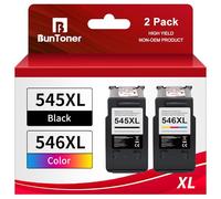 BunToner PG-545XL CL-546XL Cartuchos para Canon Pixma TS3150 TS3151 TS3351 TS3350 MG2550 MG2550S MG2950 MG3050 (Negro,Color,2-Pack)