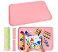 BuntWunder Tapete Silicona Antideslizante, 61 x 41 cm Alfombrilla de Manualidades, Mantel de Silicona para Pintar, Tapetes de Hornear, Alfombra Alimentación para Perros (Rosa)