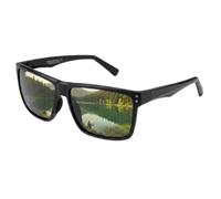 BUNVICK GENUINE HIGH DEFINITION POLARIZED GLASS SUNGLASSES MEN AND WOMEN, ITALIAN DESIGN, SOPORTE NASAL DE COLCH脫N DE AIRE, ANTI-GLARE, UV400, CORNING TRUE GLASS LENSES(6609 Bari Gray/Green)