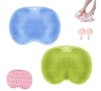 Buoaeoai Shower Foot and Back Scrubber Massage Pad, Back Scrubber for Shower, Wall Mounted Massage Pad, Saludea Shower Foot & Back Scrubber, Silicone Back Exfoliator Foot Massage Pad (A)