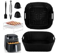 BUOAZR Accesorios Freidora de Aire, Molde de silicona para Ninja Airfryer Max Pro 6,2L AF180EU Philips HD9270, reutilizables Ninja Freidora de Aire insertos para 6,2L AF181 4,7L AF140EU