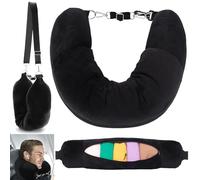 BUOAZR Almohada de Viaje Rellenable, Cojín Cervical de Viaje Rellenable, Cojín para Cuello de Avión, Almohada de Viaje Multifuncional en Forma de U para Viajar en Coche o Vuelo (sin Relleno)