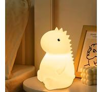 BUOAZR Dinosaurios Luz Nocturna Infantil, 7 Colores 2 Brillo, Silicona Luz de Bebé con Control Táctil,1200mAh, USB Recargable, para Sala de Estar, Sala de Niños, Dormitorio