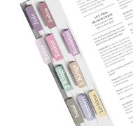 BUOKSLLY 75 pegatinas laminadas de la Biblia, regalos cristianos, accesorios bíblicos, fáciles de leer, laminados en color rosa y gris, duradero, juego de marcadores bíblicos para facilitar la lectura