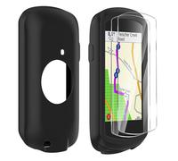 Buoluoioir Funda de Silicona + 2 Películas TPU para Garmin Edge 1040, Protector de Pantalla Flexible Accesorio GPS Bicicleta para Garmin Edge 1040, Negro