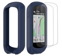 Buoluoioir Funda para Garmin Edge Explore 2 + 2 Películas, Funda de Silicona Suave Antigolpes para GPS Bicicleta Ciclismo Touring, Protección Completa de Carcasa para Garmin Edge Explore 2, Azul