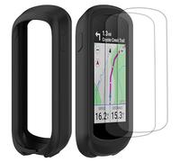 Buoluoioir Funda para Garmin Edge Explore 2 + 2 Películas, Funda de Silicona Suave Antigolpes para GPS Bicicleta Ciclismo Touring, Protección Completa de Carcasa para Garmin Edge Explore 2, Negro