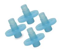 BUON Bambini 2 bolsas de 2 accesorios para alimentos para bebés y niños, controla derrames, protege la boca y promueve la autoalimentación (paquete de 4, azul/aguamarina)