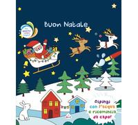 Buon Natale. Ediz. illustrata. Con pennello magico (Sticker e coloring)