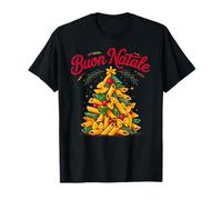 BUON Natale Italia Feliz Navidad Italia Celebración Pasta Camiseta