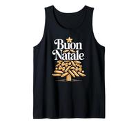 BUON Natale Italia Feliz Navidad Italia Celebración Pasta Camiseta sin Mangas
