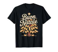 BUON Natale Italia Feliz Navidad Pasta Italiana Celebración Camiseta