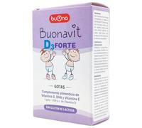 Buona Buonavit D3 Forte Gotas 12ml - Vitamina D3 para Bebés y Niños - Desarrollo Sano de Huesos y Dientes - Refuerzo del Sistema Inmunitario - Suplemento Pediátrico Natural
