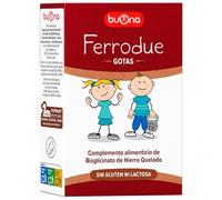 Buona Ferrodue Gotas - 15 ml - Complemento Alimenticio con Bisglicinato de Hierro Quelado - Para Lactantes y Niños - Sin Gluten ni Lactosa - Cuentagotas Graduado