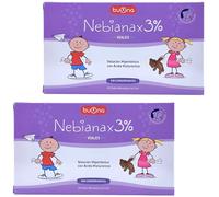Buona Nebianax 3% Solución Salina Hipertónica con Ácido Hialurónico - Pack Ahorro 2 x 20 Viales de 5ml - Descongestivo Nasal para Bebés y Niños - Alivio Rápido de Mocos y Congestión - Nebial