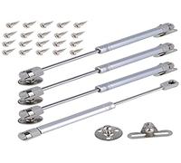 Buondac - Pistones a Gas Muebles Cocina Amortiguador Puertas Elevables (100N /10kg o 120N /12kg) Bisagras Resortes Armario con Tornillos, paquete de 4 piezas