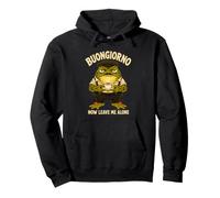 Buongiorno Now Leave Me Alone Funny Frog Italian Coffee Sapo Sudadera con Capucha