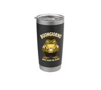 Buongiorno Now Leave Me Alone Funny Frog Italian Coffee Sapo Vaso térmico de acero inoxidable de doble pared