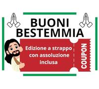Buoni Bestemmia: Edizione a Strappo con Assoluzione Inclusa: Il Libro delle Bestemmie a Coupon. Regali stupidi e divertenti per ridere con gli amici - l’idea perfetta per Secret Santa