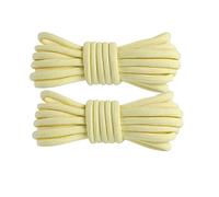 BupiMufi 2 pares Cordones redondos de para zapatos de trabajo botas zapatos de exterior y zapatillas deportivas amarillo claro 140