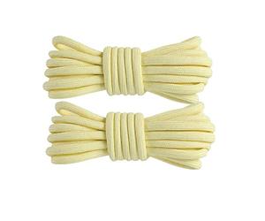 BupiMufi 2 pares Cordones redondos de para zapatos de trabajo botas zapatos de exterior y zapatillas deportivas amarillo claro 140