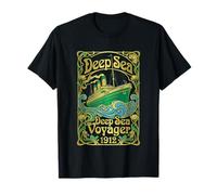 Buque de Vapor Deep Sea Voyager 1912 Art Nouveau Camiseta